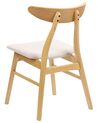 Set of 2 Wooden Dining Chairs Light Wood and Light Beige LYNN_858553