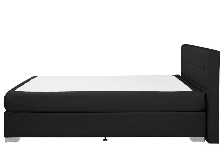 Fabric EU King Size Divan Bed Black ADMIRAL Beliani.co.uk