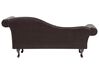 Right Hand Faux Leather Chaise Lounge Brown LATTES_697340