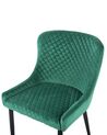 Set of 2 Velvet Dining Chairs Green SOLANO_752184