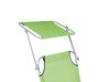 Steel Reclining Sun Lounger with Canopy Lime Green FOLIGNO_810044