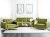 3 Seater Velvet Sofa Bed Green ABERDEEN_882475