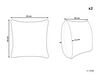 Dekokissen kariertes Muster hellbeige / weiß 45 x 45 cm 2er Set DOURIS_902359