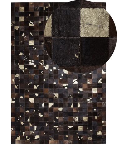 Kožený koberec 200 x 300 cm hnedý BANDIRMA