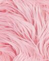 Vloerkleed van imitatie schapenvacht roze 180 x 60 cm MAMUNGARI_822133