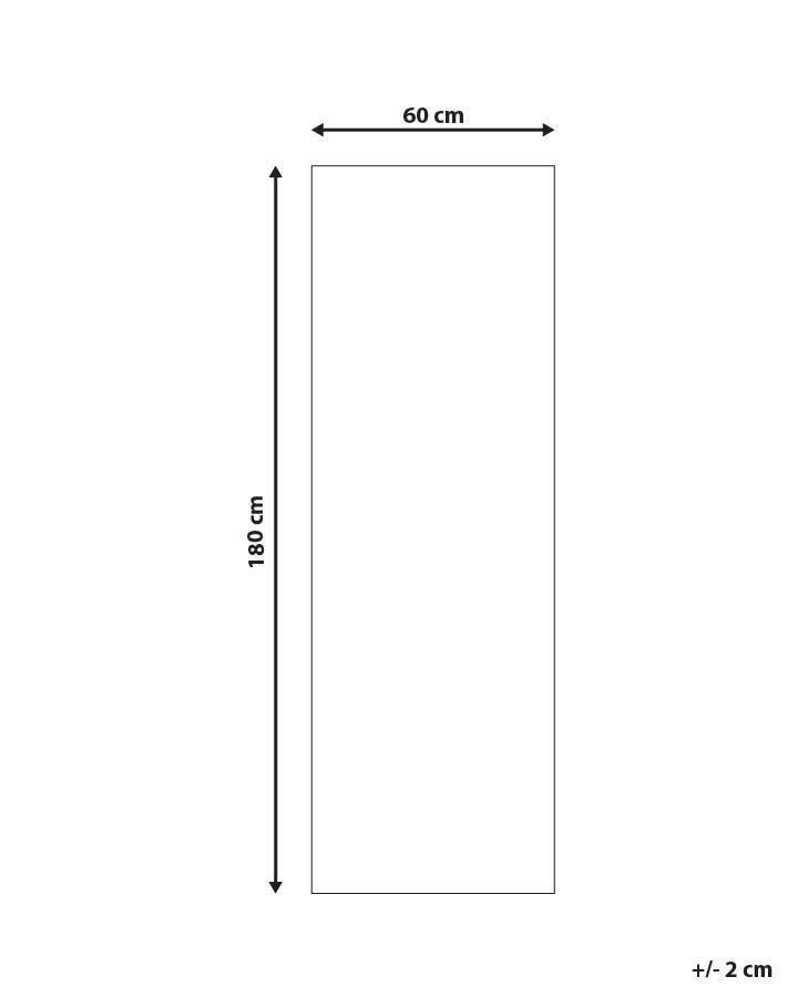 Vintage Runner Rug 60 x 180 cm Beige and Grey ALMUS Beliani.co.uk