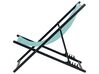 Folding Deck Chair Turquoise and Black LOCRI II_857244