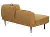 Right Hand Boucle Chaise Lounge Mustard CHEVANNES_895434