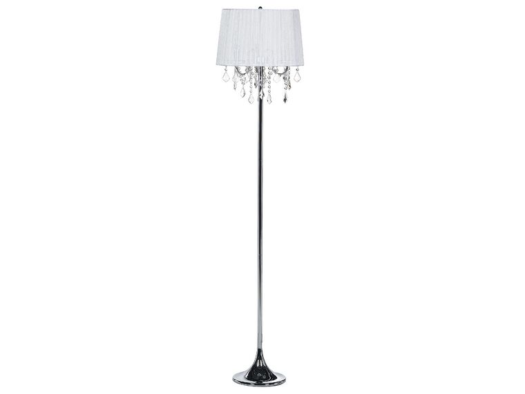 Lampa podłogowa metalowa biała EVANS_850430