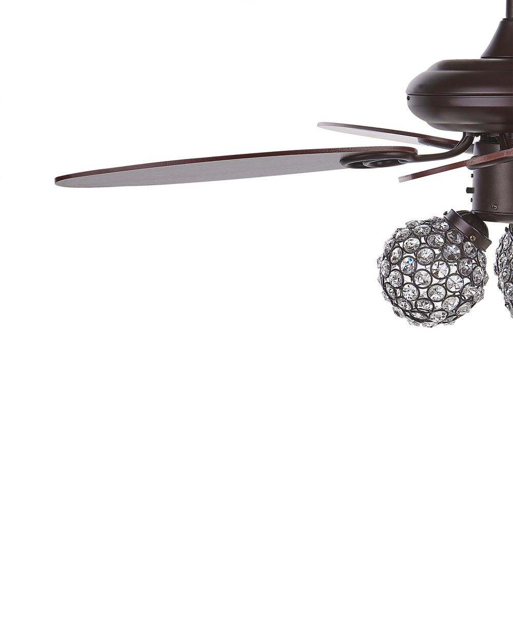 Deckenventilator mit Licht braun / dunkler Holzfarbton HEILONG | Beliani.at