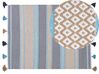 Bavlnený koberec 140 x 200 cm modrá/béžová MARMARA_747778