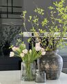 Terakotová dekorativní váza 33 cm černá/bílá LINDOS_913517