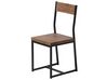 Zestaw do jadalni stół 6 krzeseł ciemne drewno z czarnym LAREDO_690202