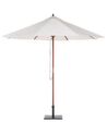 Parasol de jardin en bois avec toile beige clair ⌀ 270 cm TOSCANA_862353