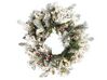 Couronne de Noël LED effet neige ⌀ 55 cm blanc WHITEHORN_813262