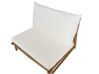 2 Seater Bamboo Lounge Set Light Wood and White TODI _872759