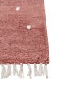 Cotton Area Rug Dotted 140 x 200 cm Light Red ASTAF_908039