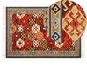 Kelim Teppich Wolle mehrfarbig 140 x 200 cm orientalisches Muster Kurzflor URTSADZOR_859146