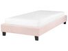 Sänky buklee vaaleanpunainen 90 x 200 cm ROANNE_903070