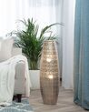 Metal Moroccan Lantern Floor Lamp Silver MARINGA_864108