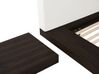 EU King Size Bed with Bedside Tables Dark Wood ZEN_751560