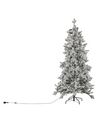 Künstlicher Weihnachtsbaum mit LED Beleuchtung schneebedeckt 180 cm weiß TATLOW_813202