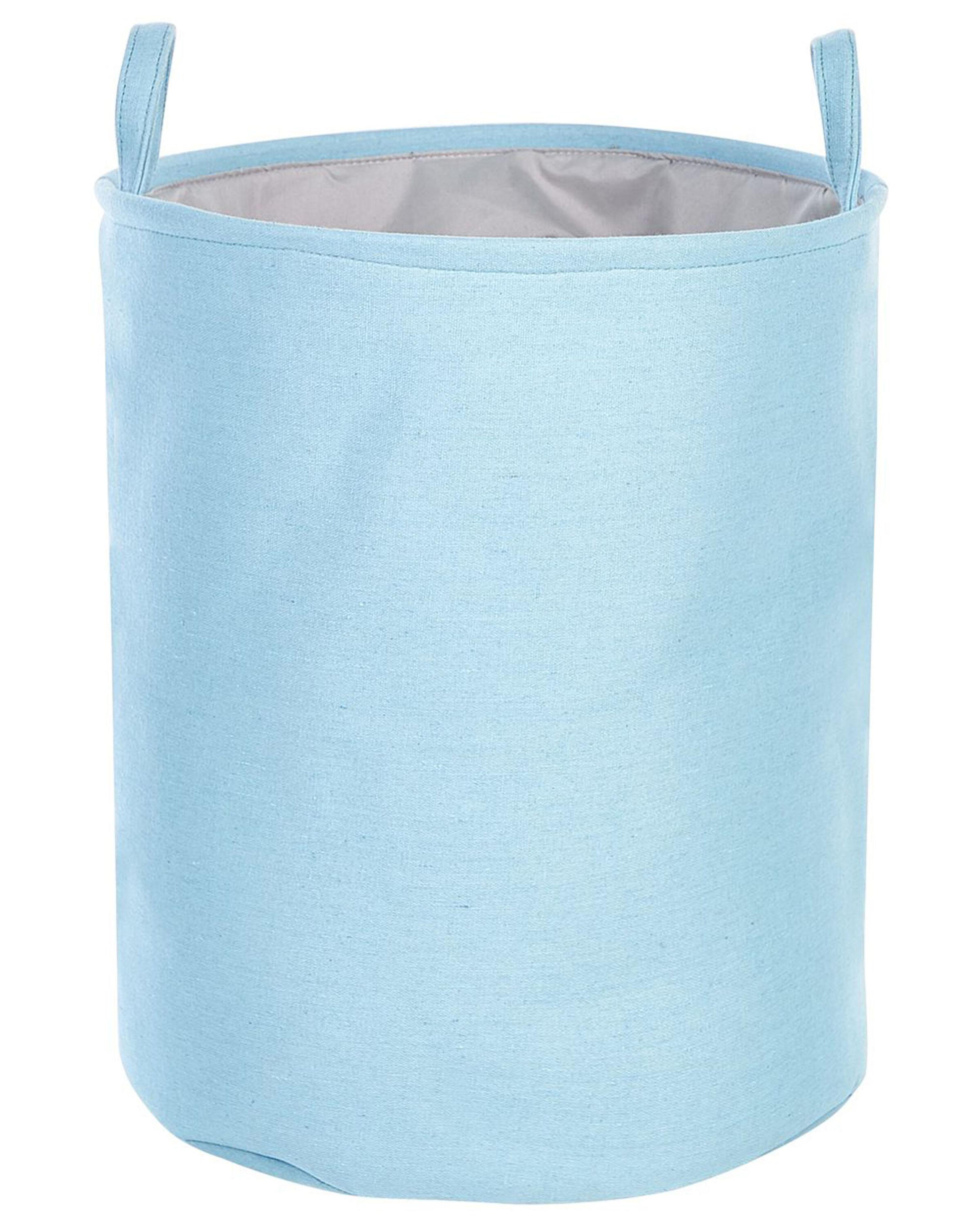 Conjunto de 3 cestos em tecido de poliéster azul e cinzento ARCHA_849705