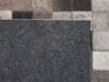 Kožený koberec 140 x 200 cm sivá/hnedá/béžová ARMUTLU_780671
