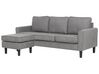 3 Seater Fabric Sofa with Ottoman Light Grey AVESTA_742001