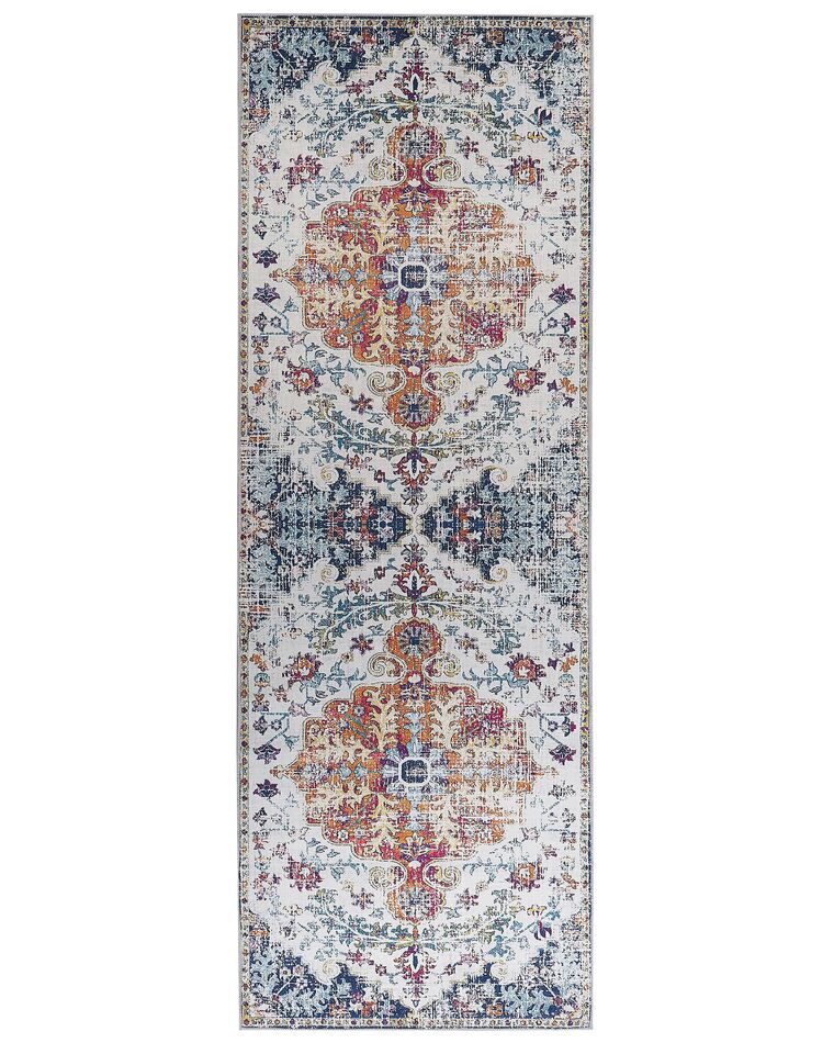 Teppich mehrfarbig orientalisches Muster 70 x 200 cm Kurzflor ENAYAM_831702