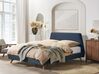 Čalúnená posteľ 160 x 200 cm modrá VIENNE_675941