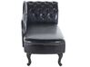 Right Hand Chaise Lounge Faux Leather Black NIMES_697432