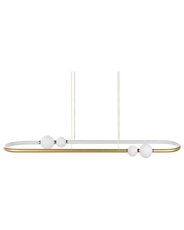 Lámpara de techo LED de metal dorado/blanco 160 cm FEALE