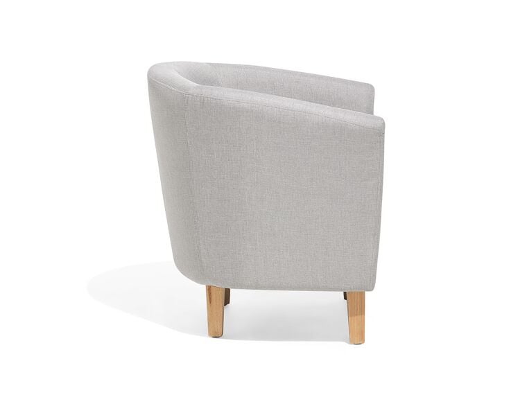 Fabric Armchair with Footstool Grey HOLDEN Beliani.co.uk