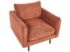 Conjunto de sofás 5 lugares com repousa-pés em tecido castanho dourado VINTERBRO_907082
