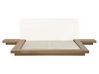 EU King Size Bed with Bedside Tables Light Wood ZEN_756281