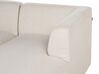 Left Hand Fabric Corner Sofa Light Beige LAXA_894047