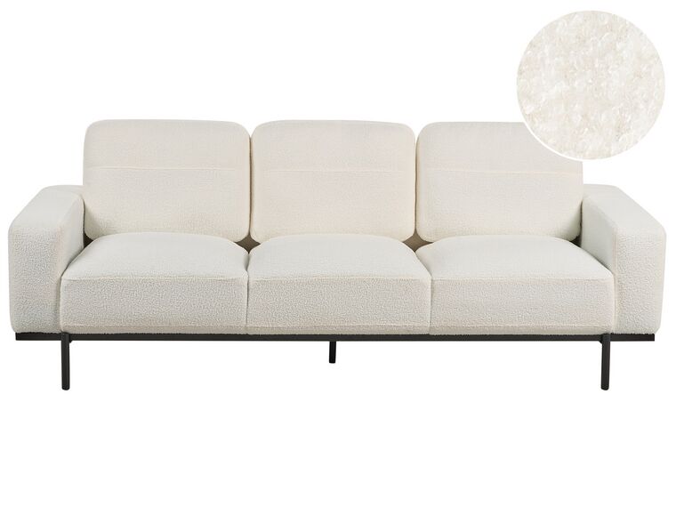 3-istuttava sohva buklee luonnonvalkoinen SOVIK_899679