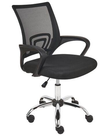 Krzesło biurowe regulowane czarne SOLID