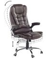 Faux Leather Executive Chair Brown ROYAL_756138