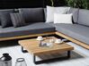 Lounge Set zertifiziertes Akazienholz 5-Sitzer hellbraun Auflagen grau MYKONOS_737842