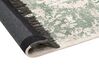 Teppich Viskose grün / beige 80 x 150 cm cm orientalisches Muster Kurzflor AKARSU_837017