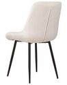 Set of 2 Velvet Dining Chairs Off-White MELROSE_901953