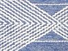 Teppich Wolle beige / blau 200 x 200 cm geometrisches Muster Kurzflor DATCA_831016