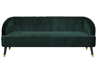 3-Sitzer Sofa Samtstoff smaragdgrün ALSVAG