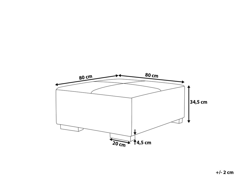 Ottomane Leder schwarz LUNGO | Beliani.de