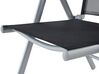 Conjunto de 6 cadeiras de jardim pretas em alumínio cinzento CATANIA_705103