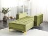 Chaise-longue reclinável em veludo verde ABERDEEN_882272