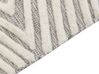 Teppich Wolle cremeweiß / hellgrau 80 x 150 cm Kurzflor GOKSUN_837853
