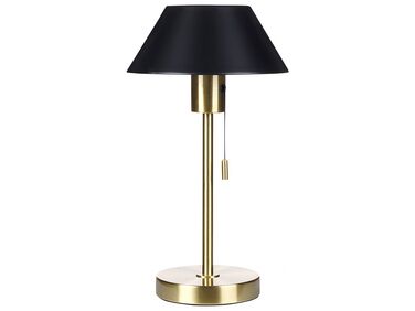 Lampada da tavolo metallo nero e oro 37 cm CAPARO